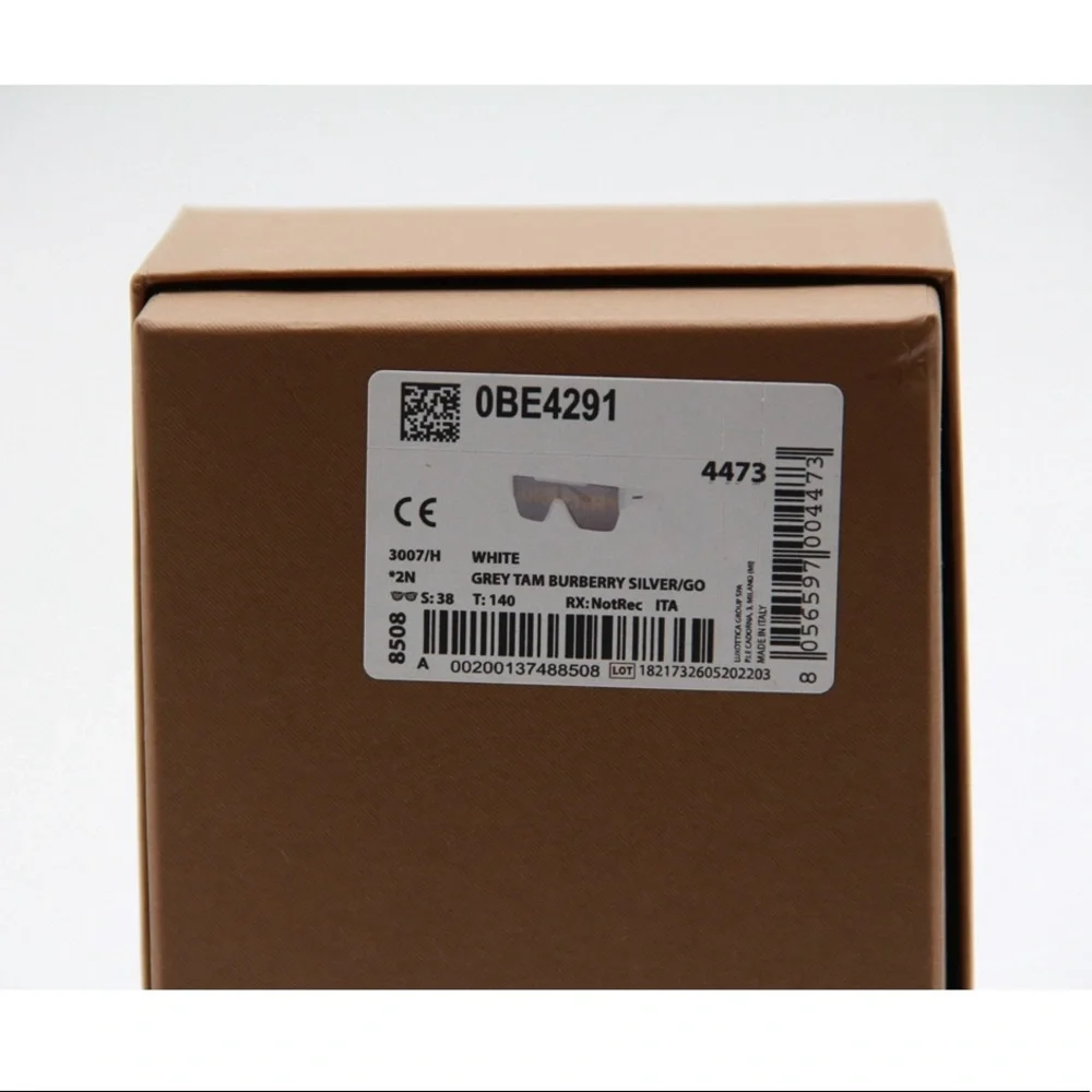NEW BURBERRY BE4291 3007/H UNISEX SHIELD SUNGLASSES BURBERRY BE4291 WHITE - Picture 13 of 13